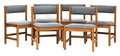 Lot 569 - A set of six oak dining chairs
