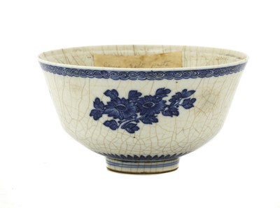 Lot 32 - A Chinese blue and white soft-paste  bowl