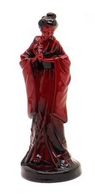 Lot 75 - A Royal Doulton Flambe figure titled 'The Geisha'