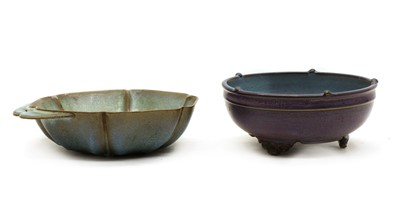 Lot 145 - A Chinese Jun ware brush washer