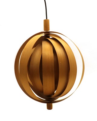Lot 177 - A Danish pine veneer moon lamp