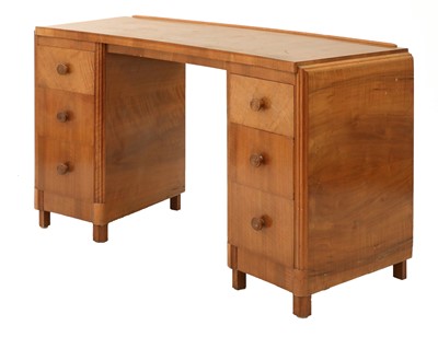 Lot 309 - An Heal's walnut desk