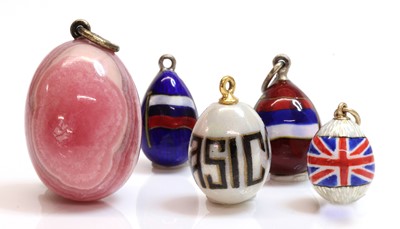 Lot 215 - A miniature enamel Easter egg pendant