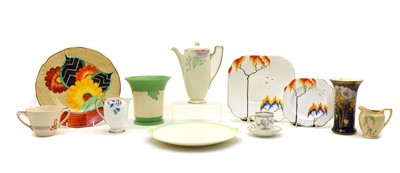 Lot 106 - A mixed collection of Art Deco tea and dinnerwares