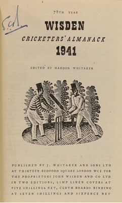 Lot 81 - WISDEN Cricketers' Almanack: 1941