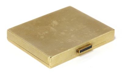 Lot 229 - A 9ct gold rectangular powder compact, by Asprey, c.1950