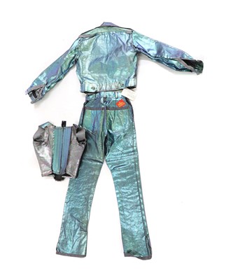 Lot 619 - A Vivienne Westwood three-piece lustre denim suit