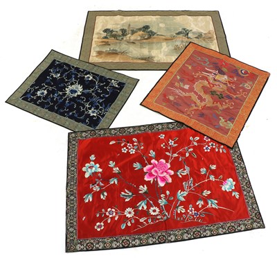 Lot 239 - A collection of four embroidered textiles