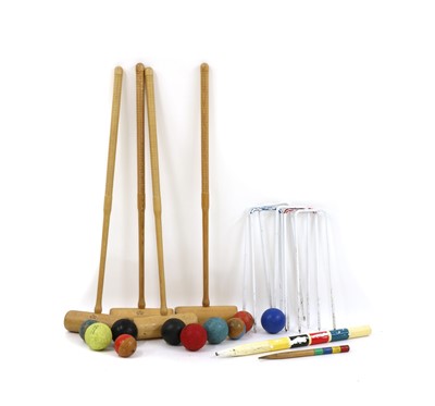 Lot 154 - A Jacques croquet set