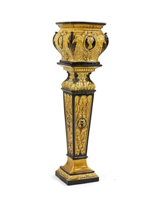 Lot 157 - A Royal Doulton three part jardinière