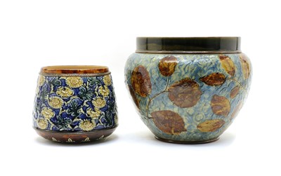Lot 223 - A Royal Doulton stoneware Autumn Foliage Ware jardinière