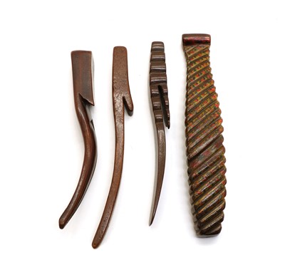 Lot 224 - A carved and painted knitting sheath