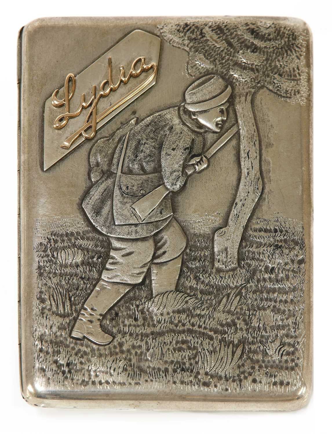 Lot 165 - A Russian silver cigarette case