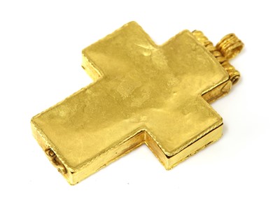 Lot 16 - A high carat gold Byzantine, Latin form reliquary cross