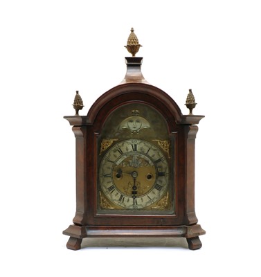 Lot 48 - A walnut mantel clock