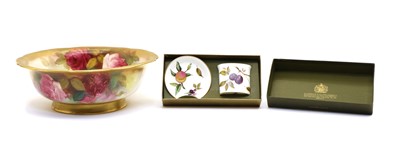 Lot 216 - A Royal Worcester blush ground bowl