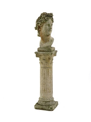 Lot 359 - A composite stone bust of the Apollo Belvedere