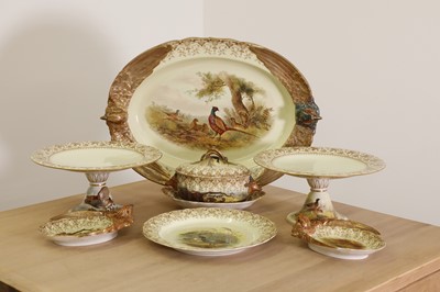 Lot 715 - A Royal Worcester vitreous porcelain game service