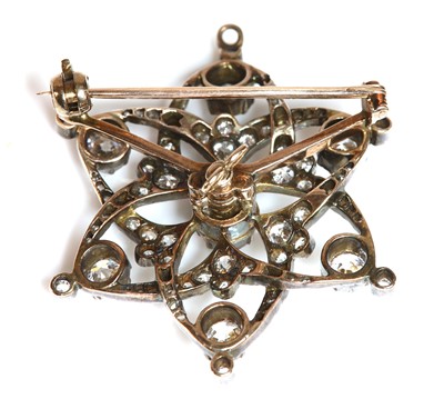 Lot 86 - A Victorian diamond star brooch