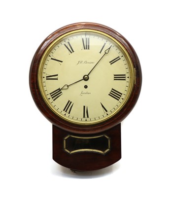 Lot 145 - A mahogany single fusee wall clock