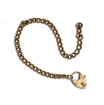 Lot 113 - A gold hollow curb link bracelet