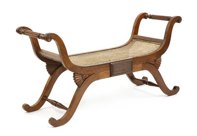 Lot 322 - A Regency style teak window seat