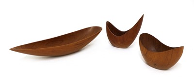 Lot 500 - Three teak bowls