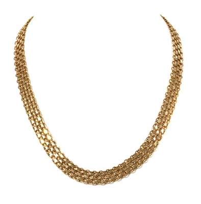 Lot 1074A - A 9ct gold Bismark link chain