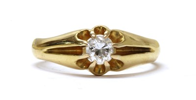 Lot 1005 - An 18ct gold single stone diamond ring