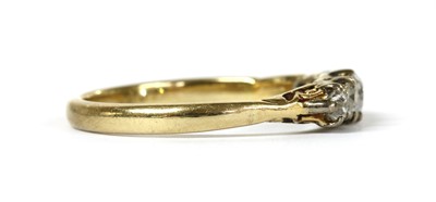 Lot 56 - A gold five stone diamond ring