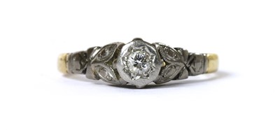 Lot 97 - A gold single stone diamond ring