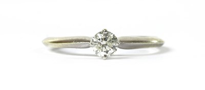 Lot 162 - A 9ct white gold single stone diamond ring