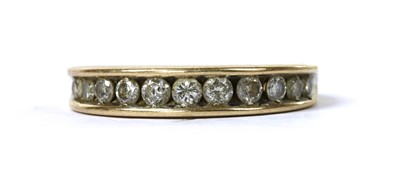 Lot 108 - A 9ct gold diamond half eternity ring