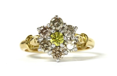 Lot 69 - An 18ct gold diamond cluster ring