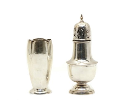 Lot 4 - A silver sugar caster