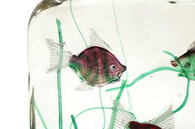 Lot 457 - A Murano Cenedese glass 'Aquarium' lamp