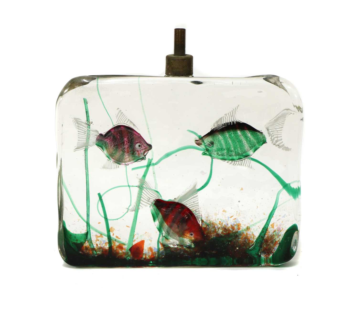 Lot 457 - A Murano Cenedese glass 'Aquarium' lamp