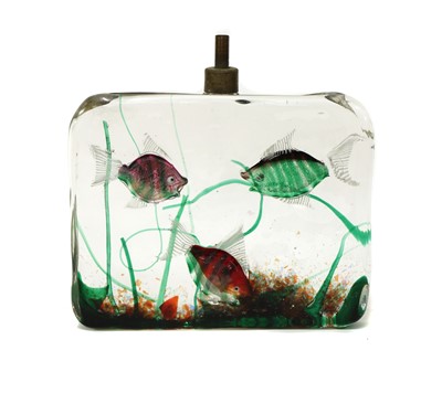 Lot 457 - A Murano Cenedese glass 'Aquarium' lamp
