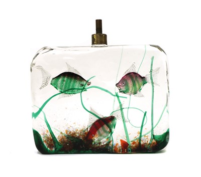 Lot 457 - A Murano Cenedese glass 'Aquarium' lamp