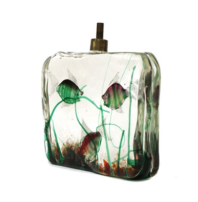 Lot 457 - A Murano Cenedese glass 'Aquarium' lamp