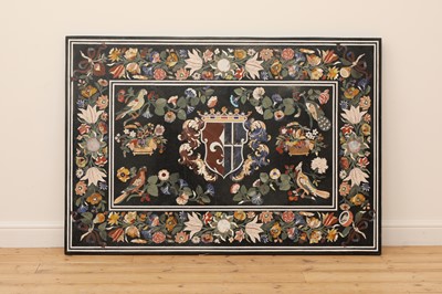 Lot 270 - A large pietra dura specimen stone tabletop