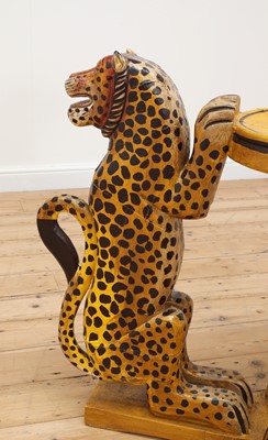 Lot 31 - A carved wooden, papier mâché and painted occasional table
