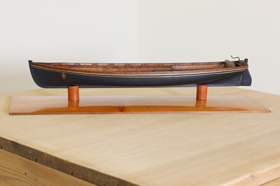 Lot 630 - A wooden model of a Thames rowing cutter