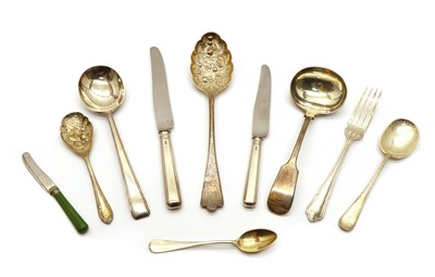 Lot 43 - A quantity of silver canteen flatware by Harrison Brothers & Howson Ltd