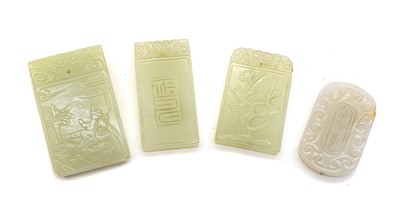 Lot 101 - Four Chinese jade pendants