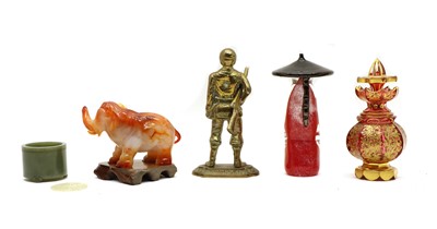 Lot 150 - A hardstone elephant