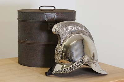 Lot 631 - A Chief Fireman's Merryweather-style helmet