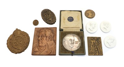 Lot 80 - A collection six commemorative plaques and medallions