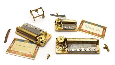 Lot 121 - Three Swiss Reuge musical box movements