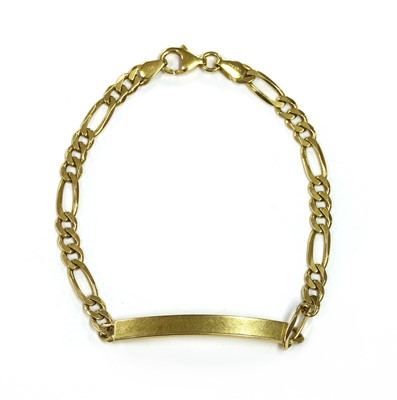Lot 212 - A gold identity bracelet